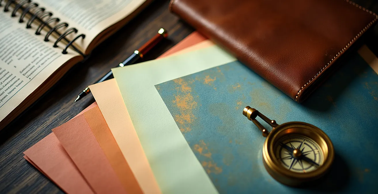 Organized financial documents and preparation materials symbolizing a strategy for financial transitions.