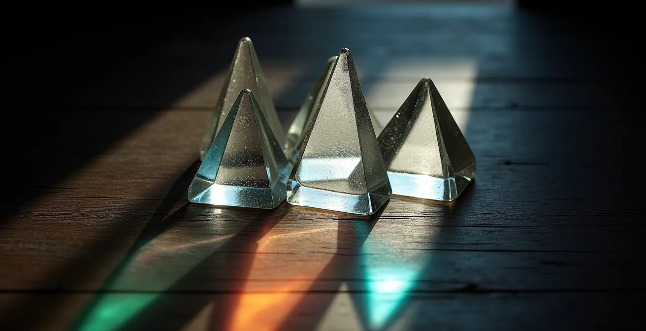 Abstract representation of divided attention showing fragmented focus